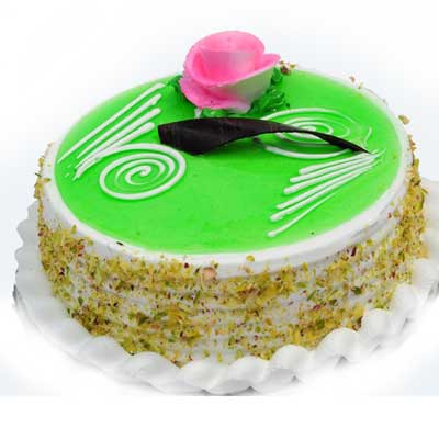 "Round Shape Pista Cake - 1kg (Kurnool Exclusives) - Click here to View more details about this Product